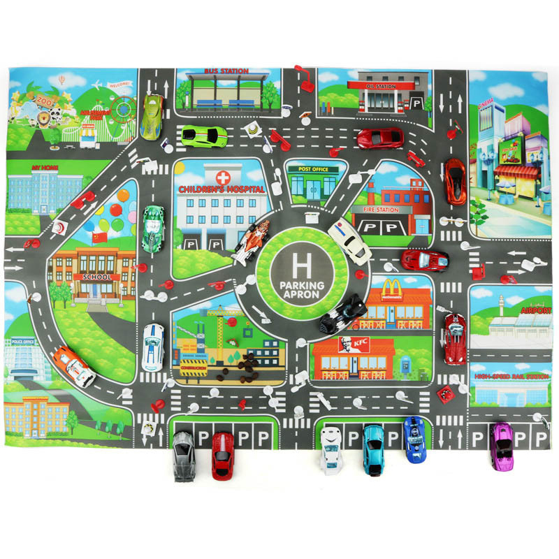 Kids Educational Mat - Mainan Edukasi 130*100Cm Tikar Jalan Ffic