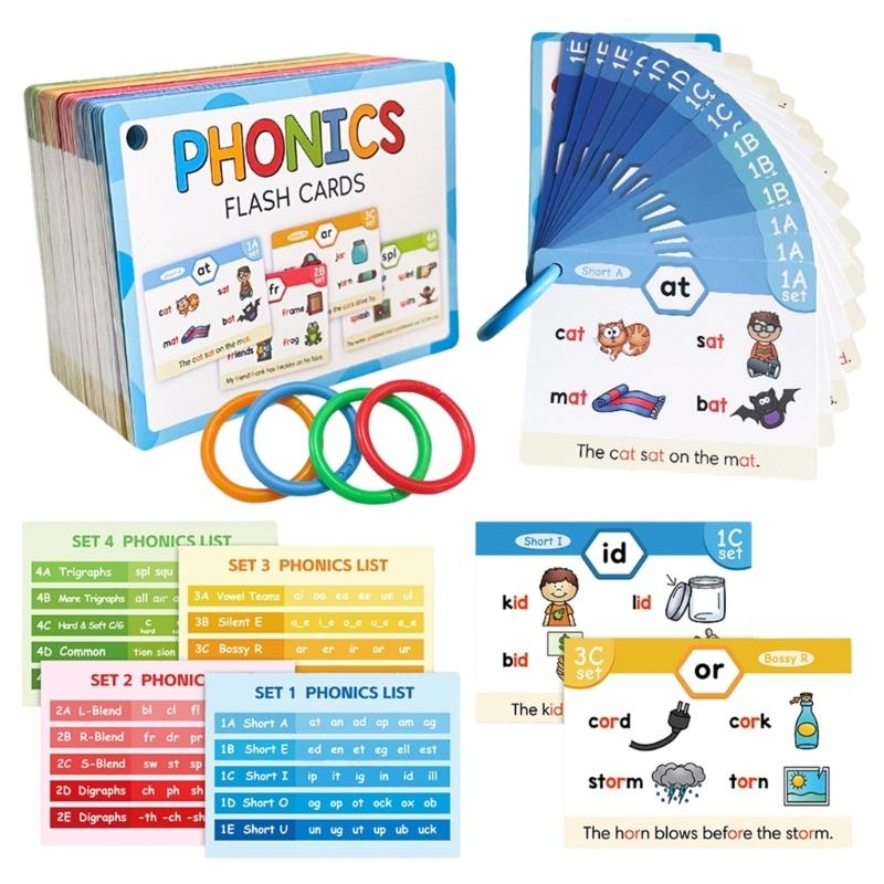 Phonics Card Game - Fonics Learning Flash Cards Set Fonics