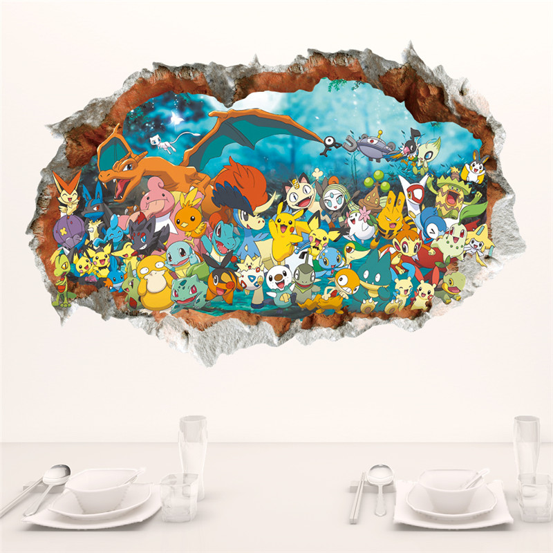 Kids Education Quotes - Stiker dinding kartun 4:pikachu, untuk ruang