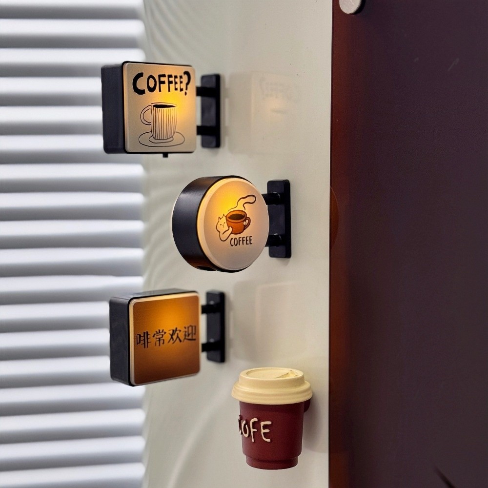 Magnetic Letter Board - Lampu Sudut Kopi Magnet Kulkas Lampu