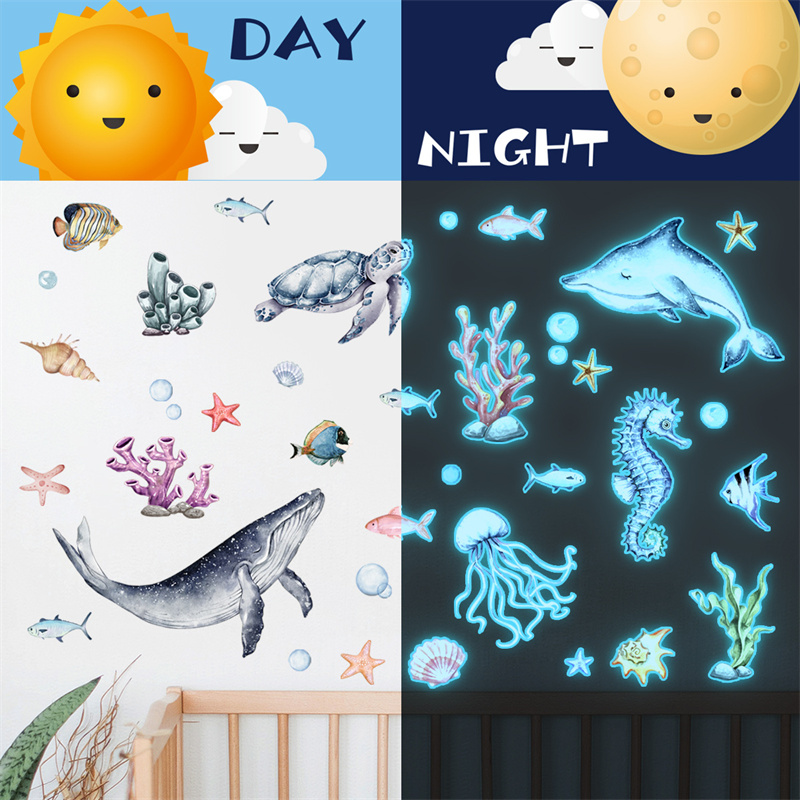 Stiker dinding hewan laut berc - Kids Education Quotes ulasan dan harga