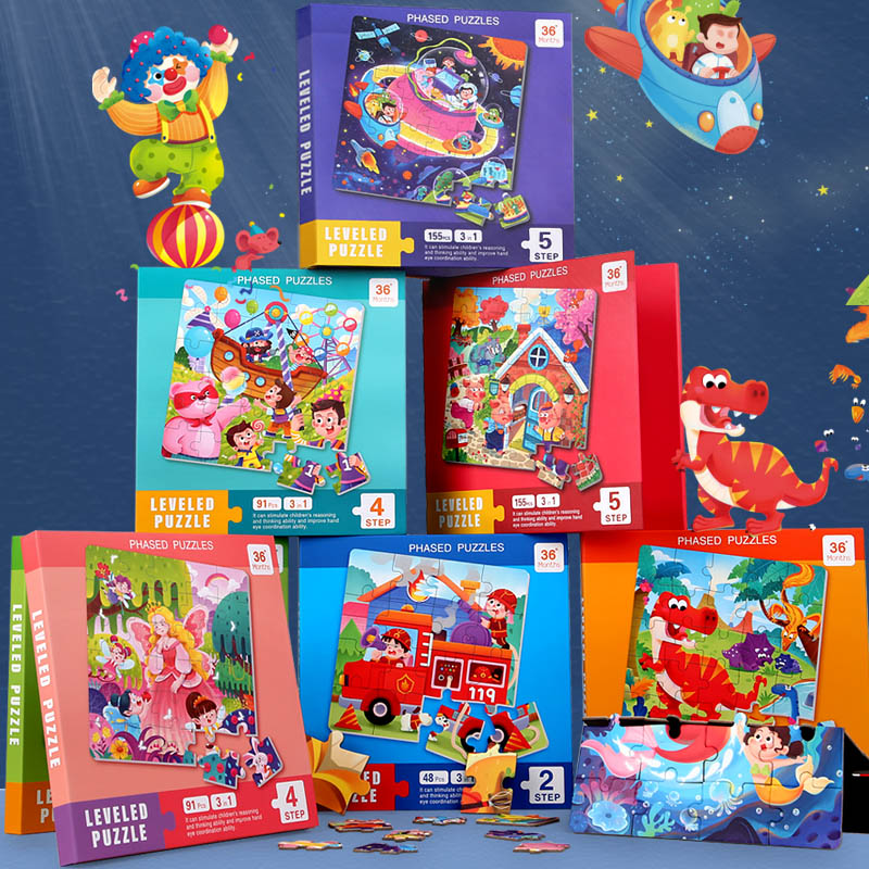 Puzzle Kayu Magnetik Anak-anak - Educational Cartoon For Kids ulasan dan harga