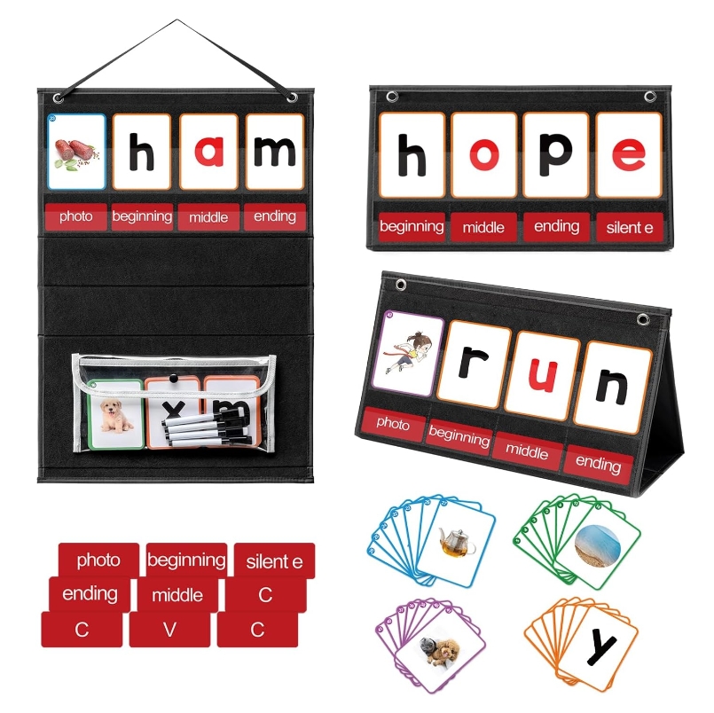 Bagan Saku Bangunan Kata CVC d - Phonics Card Game ulasan dan harga
