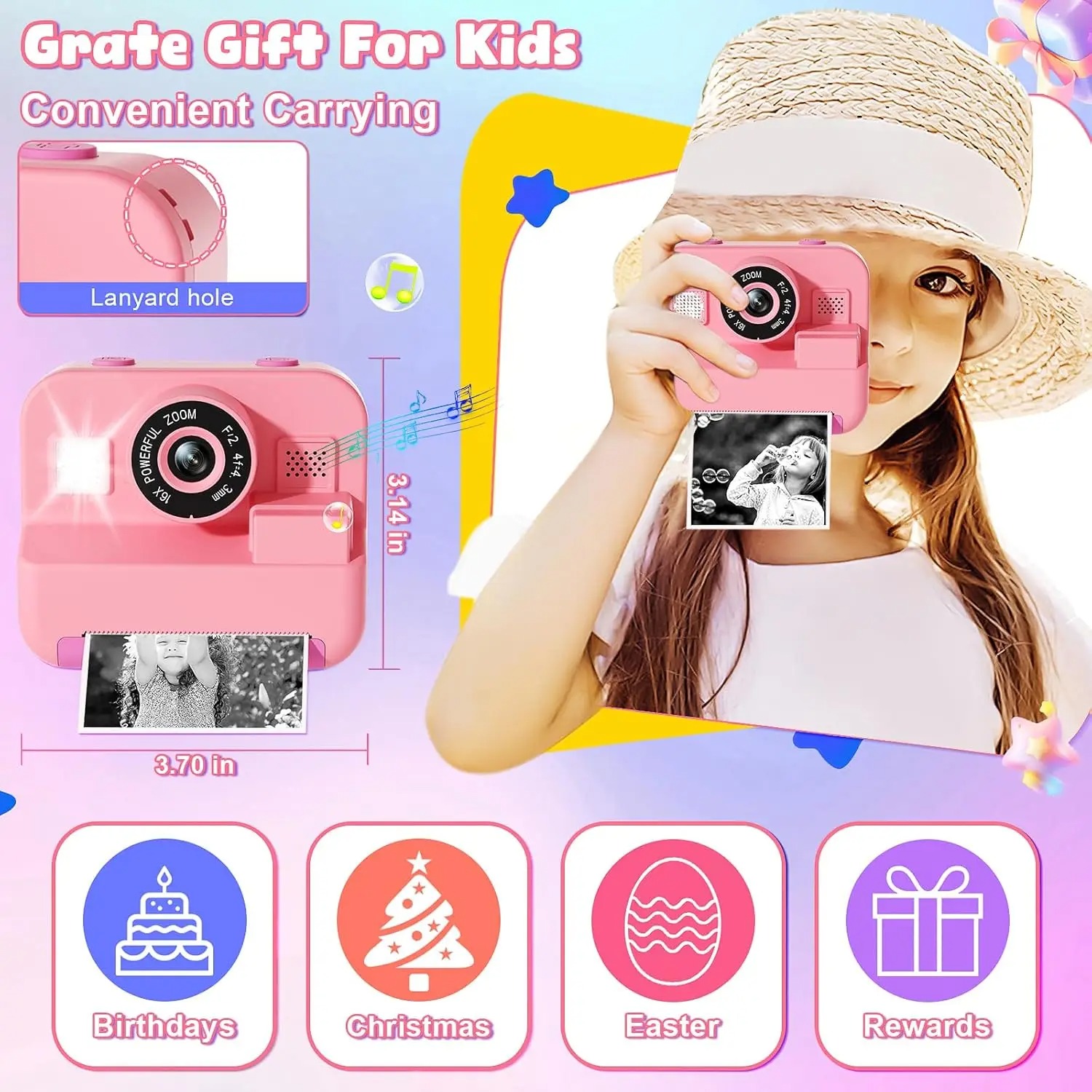 Kamera cetak instan anak-anak, - Japanese Kids Education ulasan dan harga