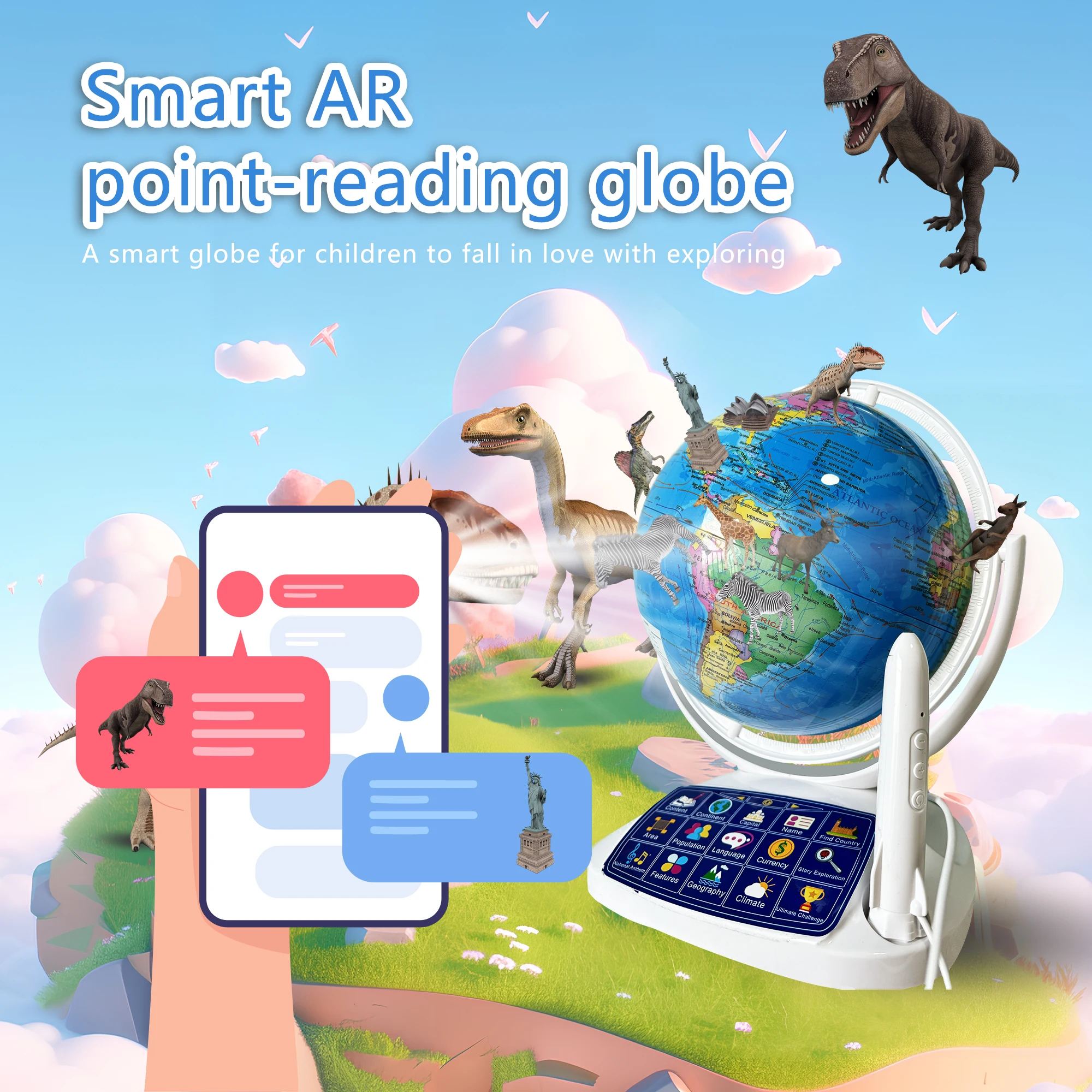 Bola Dunia Interaktif AR untuk - Globe Interactive Light ulasan dan harga