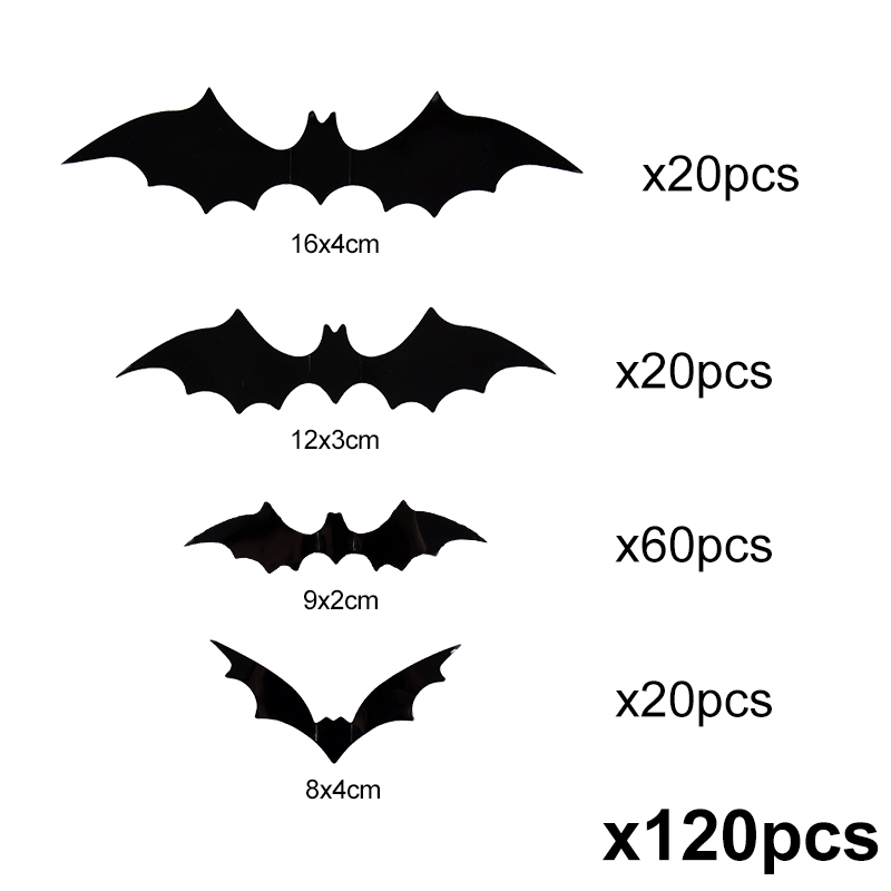 12-120 buah 3D kelelawar hitam - Kids Education Quotes ulasan dan harga